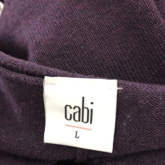 CAbi Plum Drape Front Cardigan - Picture 8 of 8